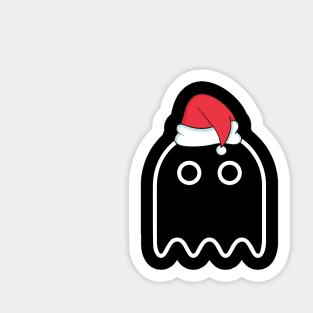 Pacman Ghost Christmas Sticker